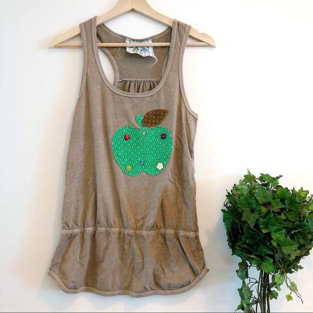 Anthropologie Scrapbook | peplum tank w/ apple